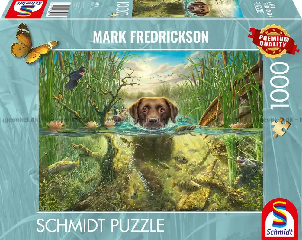 Fredrickson Labrador på simtur, 1000 bitar - Superpris
