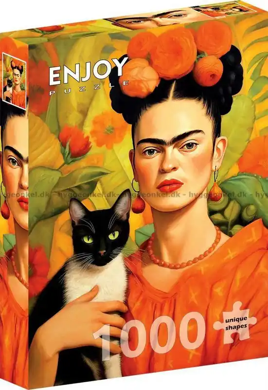 Enkel beställning - Frida Kahlo och katten, 1000 bitar