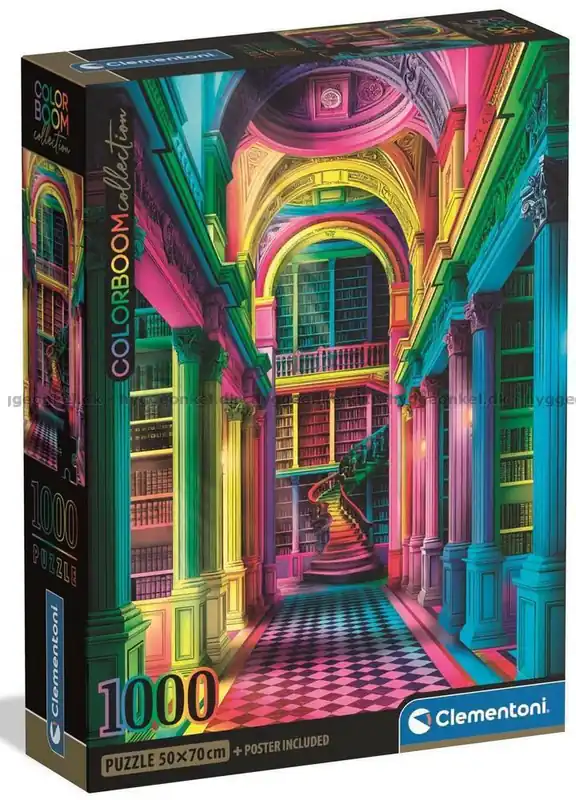 Färgexplosion Biblioteket, 1000 bitar - Reapris