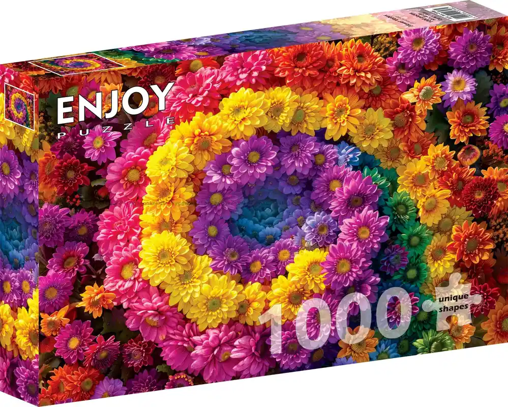 Färgglad blomstersnurra, 1000 bitar | Toppkvalitet