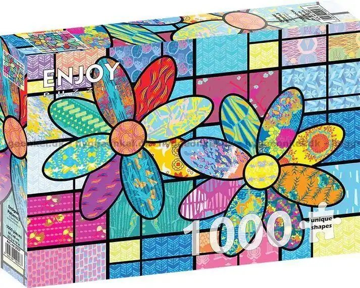 Färgglada blomsterfält, 1000 bitar - Toppsäljare
