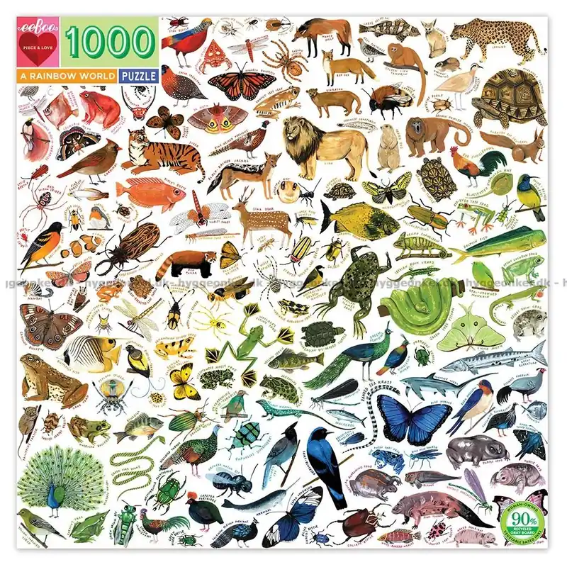 Färgglada djurvärld, 1000 bitar | Enkel beställning