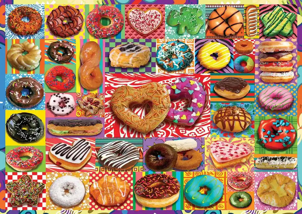 Tryggt köp | Färgglada donuts, 500 bitar