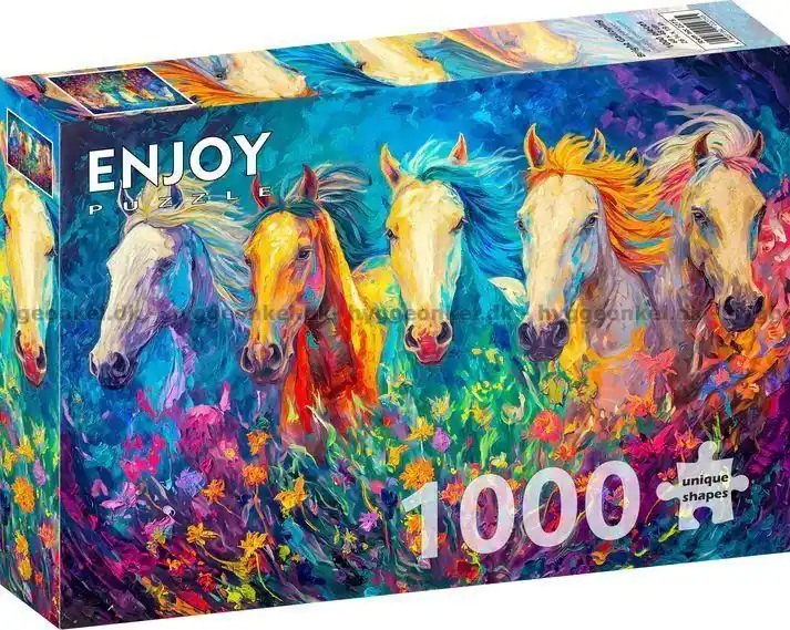 Färgglada hästar i galopp, 1000 bitar - Sista dagarna