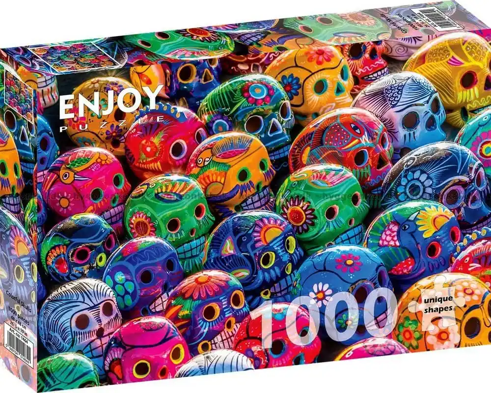 Färgglada mexikanska masker, 1000 bitar | Försäljningssuccé