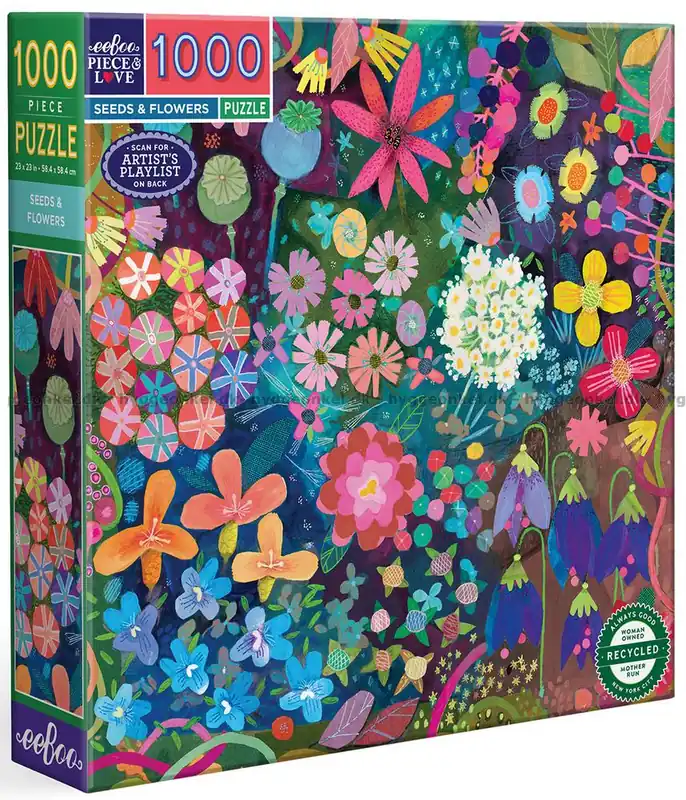 Enkel beställning - Färgrik blomsteräng, 1000 bitar