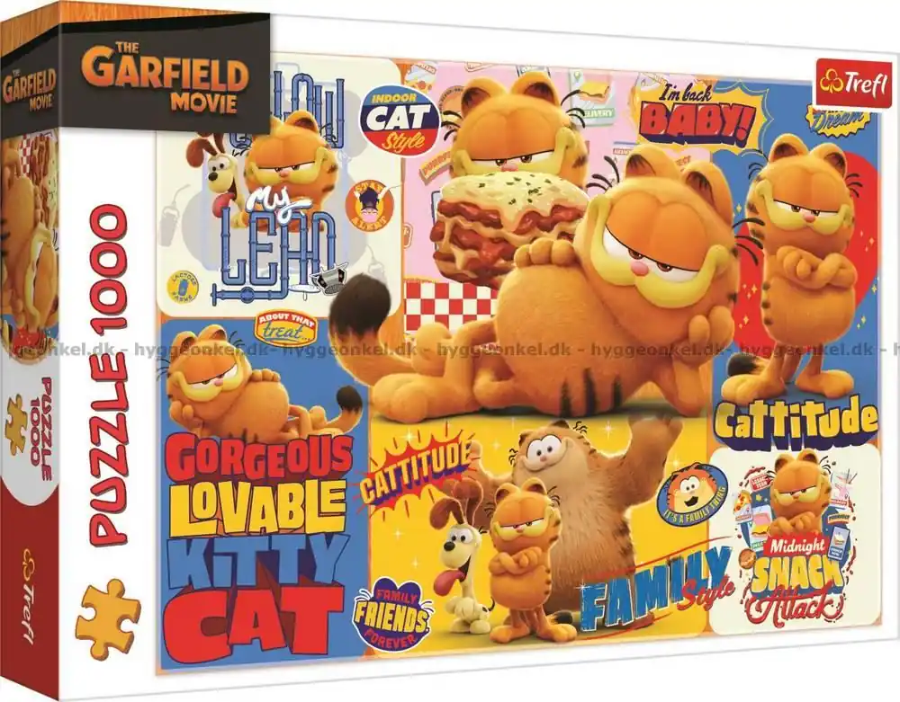 Garfield med charm och lasagne, 1000 bitar | Handla online