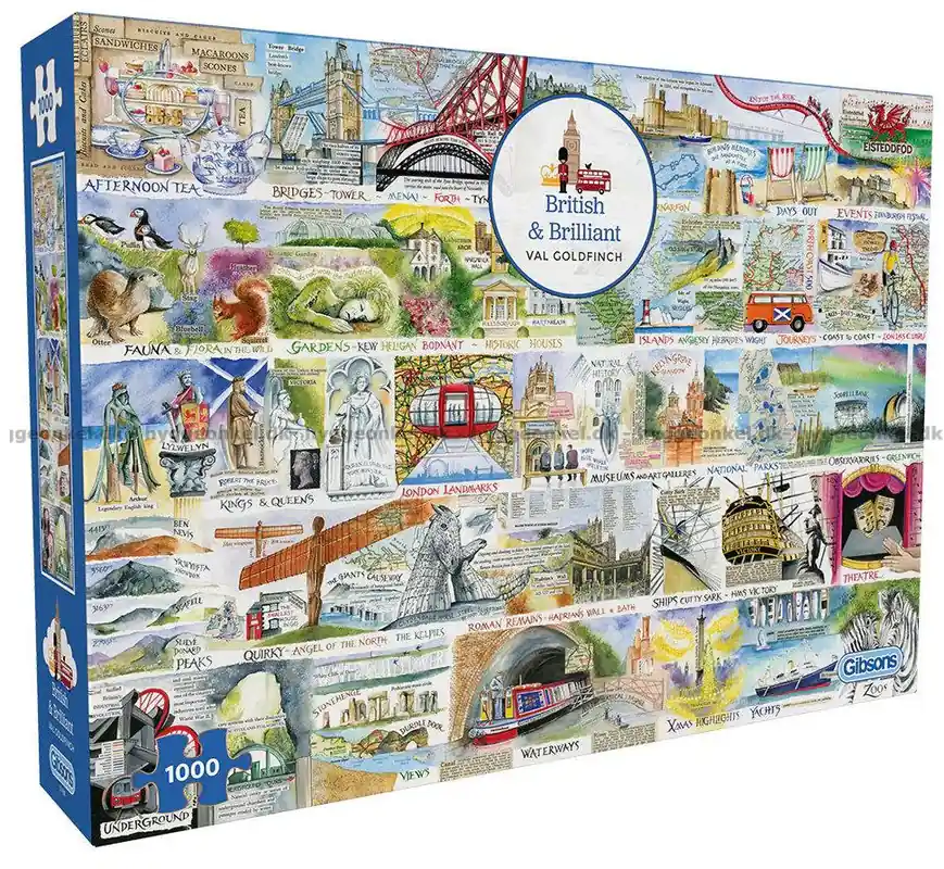 Goldfinch Storbritannien runt, 1000 bitar - Kundfavorit