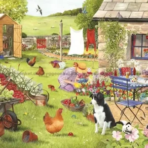 Kampanjpris | Hall Sommardagar bland höns och blommor, 500 bitar