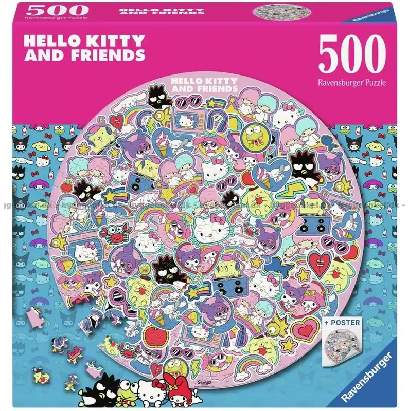 Kampanjen går snart ut | Hello Kitty - Runt pussel, 500 bitar