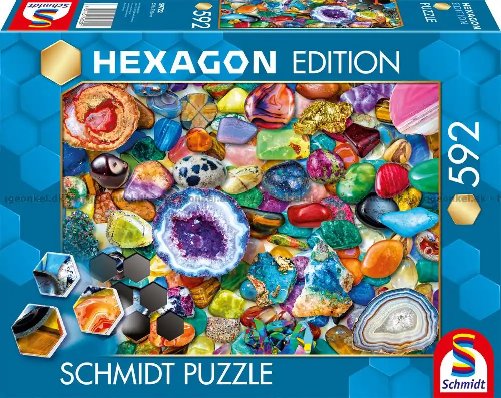 Hexagon Ädelstenar och kristaller, 592 bitar - Nedsatt pris