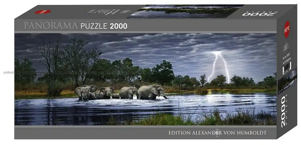 Beställ direkt - Humboldt Hord av elefanter - Panorama, 2000 bitar