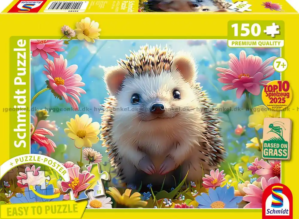 Kanonpris | Igelkotten omgiven av blommor, 150 bitar