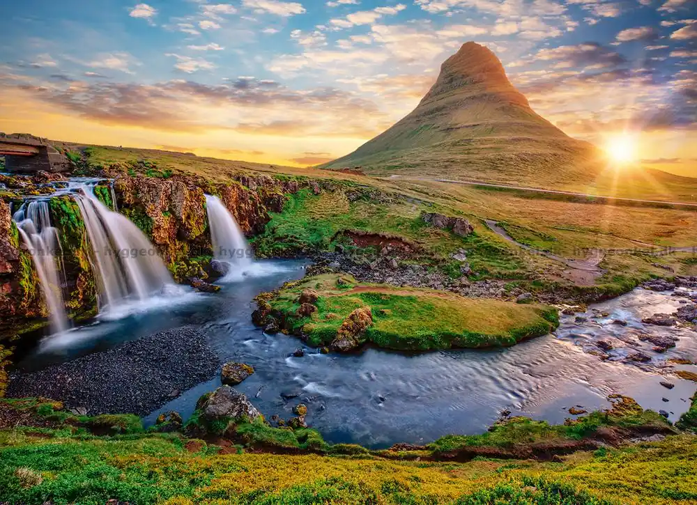 Island Vattenfallet Kirkjufell, 2000 bitar - Kampanjpris
