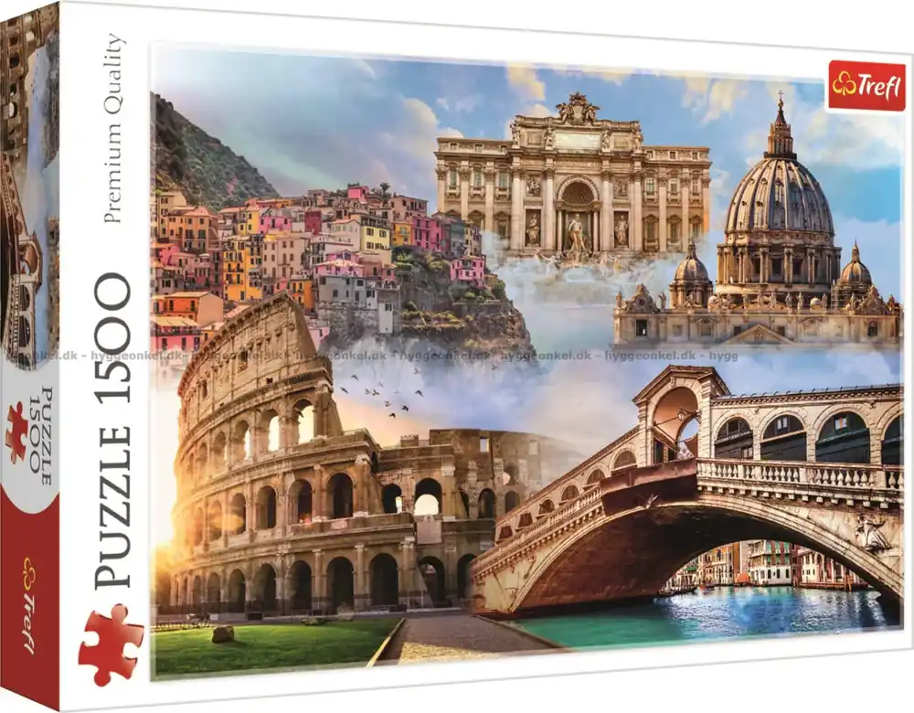 Italien Populära turistmål, 1500 bitar - Precis tillagt