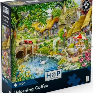 Kaffe, blommor och byliv, 1000 bitar - Gratis retur