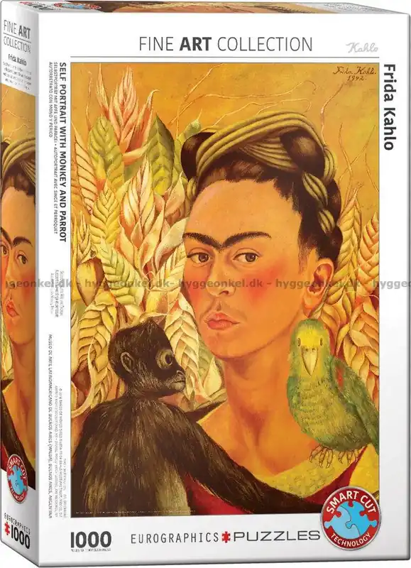 Utförsäljning | Kahlo Självporträtt med apa och papegoja, 1000 bitar