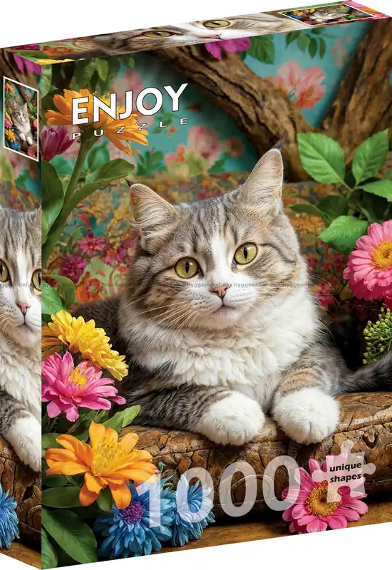 Finns nu - Katten i blomsterträdgården, 1000 bitar