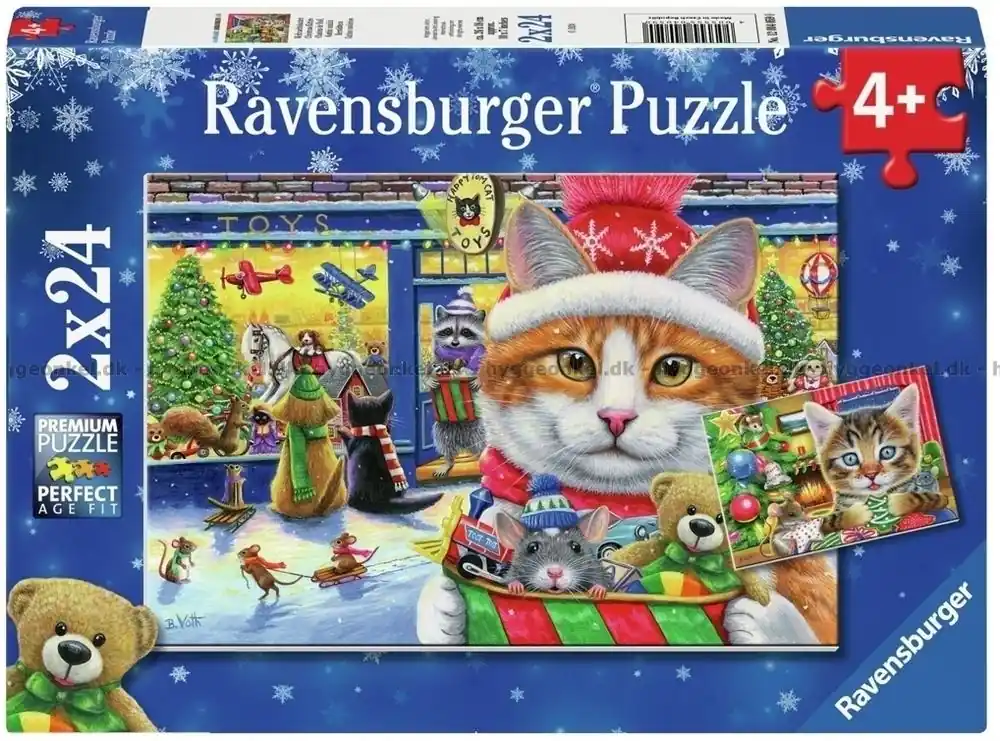 Outlet - Katter och julgranar, 2x24 bitar