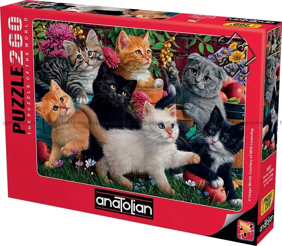 Direkt från fabriken - Kattungar leker, 260 bitar