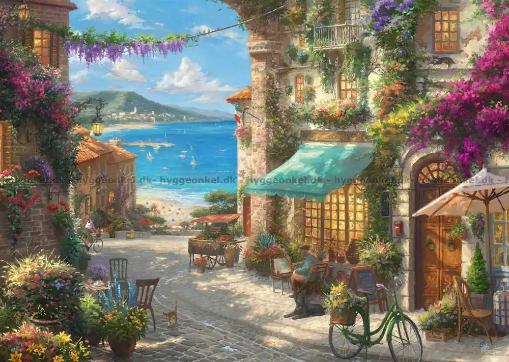 Kinkade Italienskt café, 1000 bitar - Premium