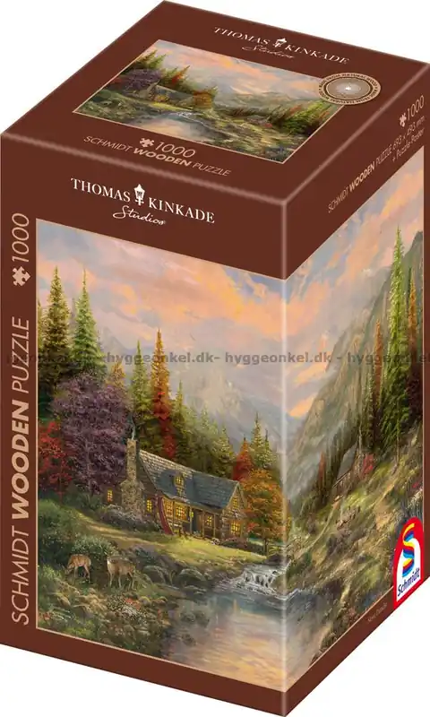 Kinkade Stugan i bergen - Träpussel, 1000 bitar | Bra pris