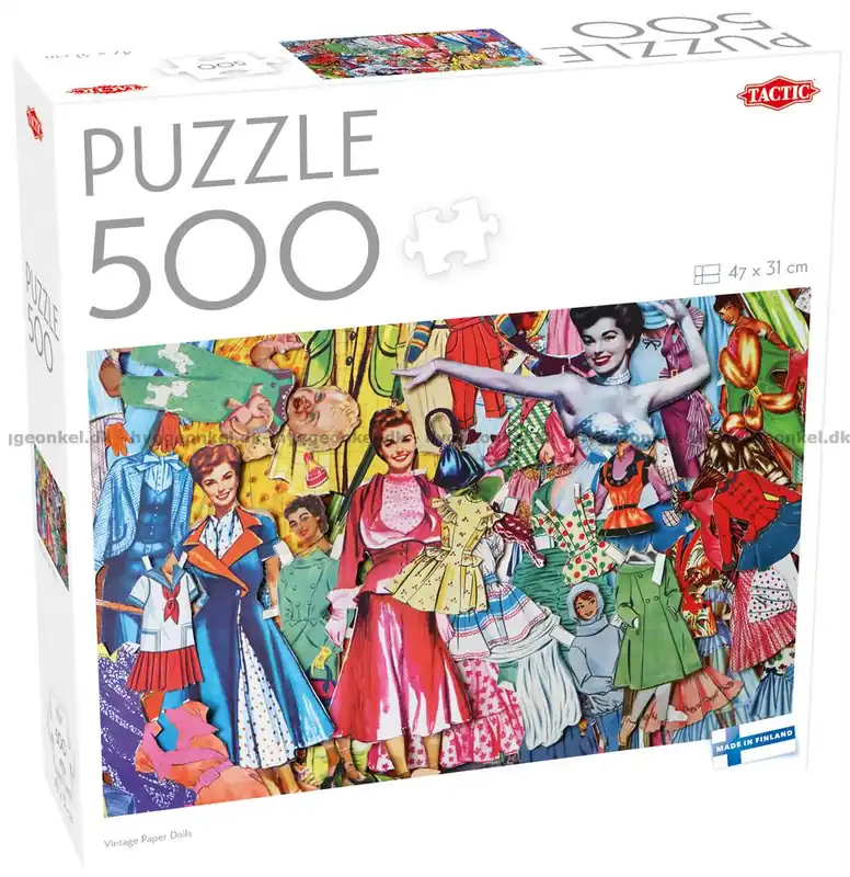 Klassiska pappersdockor, 500 bitar - Hög kvalitet