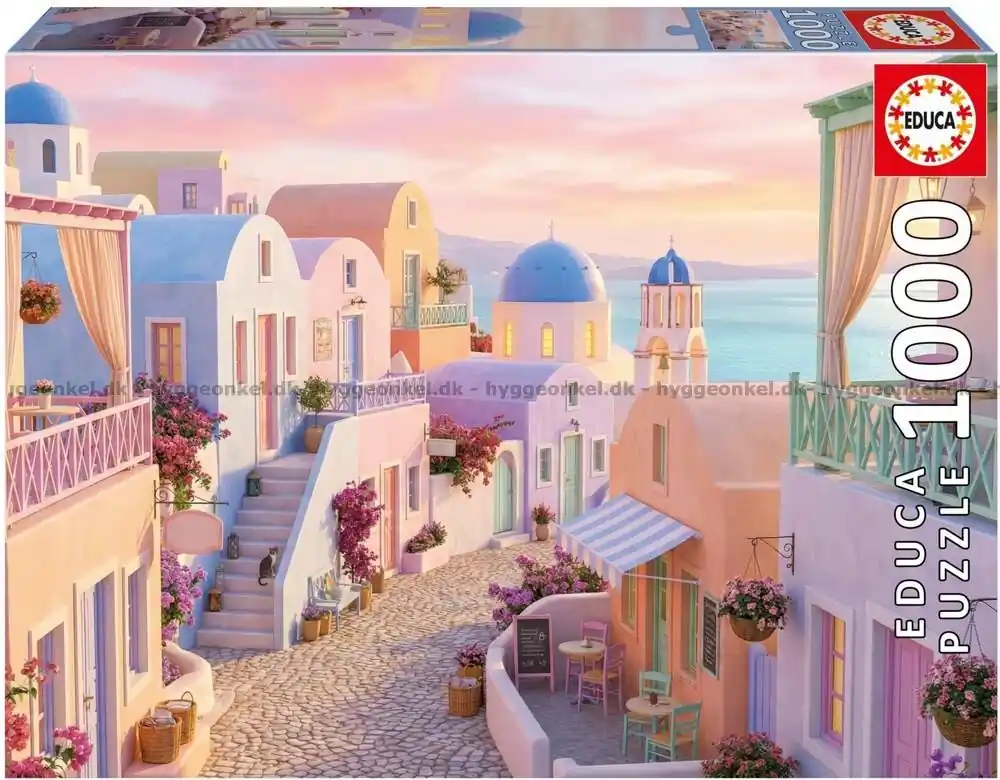 Kvällsljus över Santorini, 1000 bitar | Bästsäljare