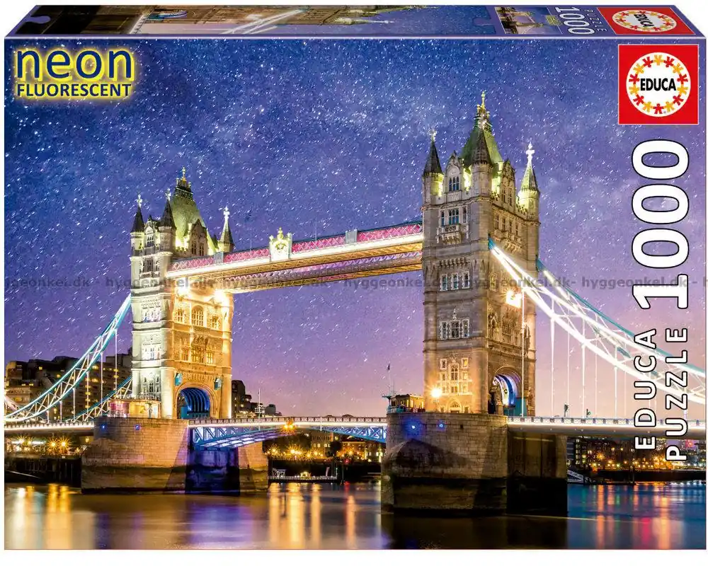 Premiumkvalitet | London Tower Bridge - Lyser i mörkret, 1000 bitar
