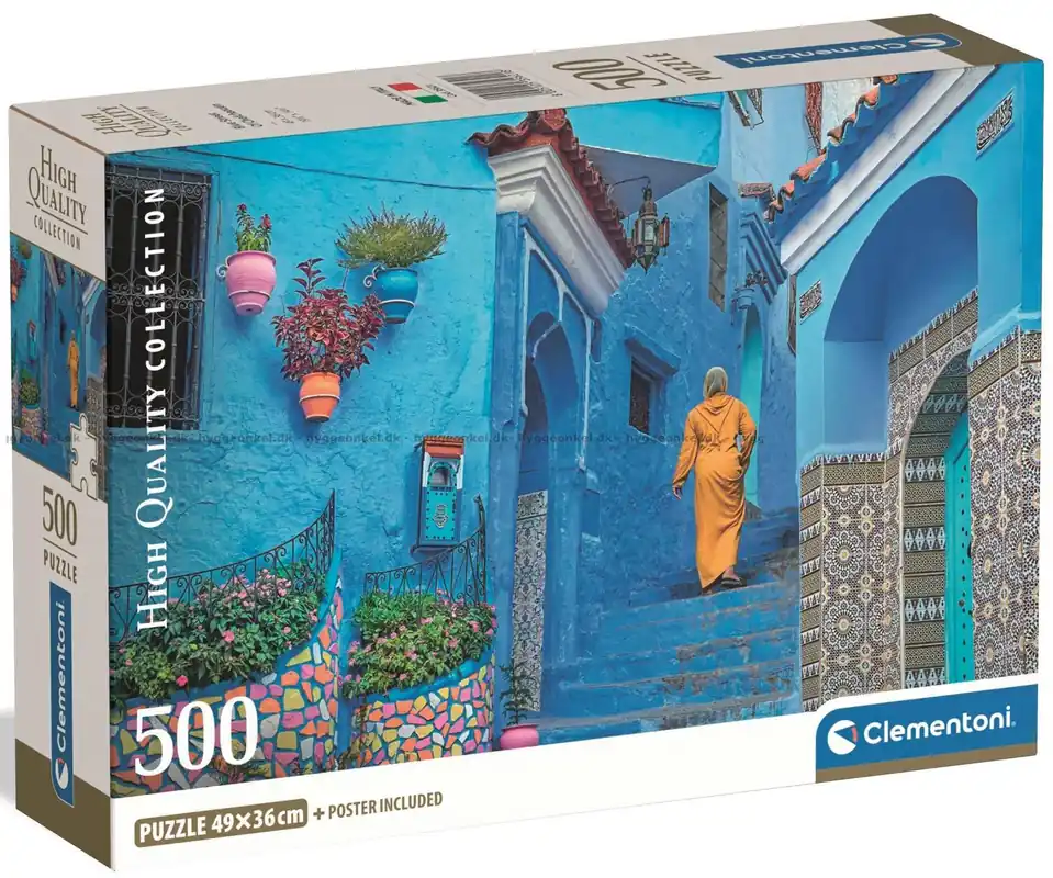 Marocko Mysig gata i Chefchaouen, 500 bitar | Prisnedsättning