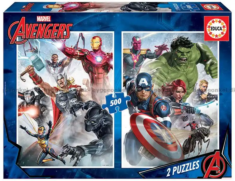 Toppkvalitet | Marvel Avengers - Hjältar, 2x500 bitar