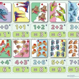 Enkel retur - Matematik Plusstycken med dinosaurier - Rampussel, 20 bitar