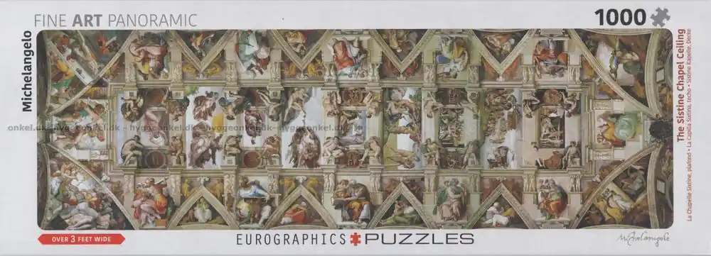 Michelangelo Innertak i Sixtinska kapellet - Panorama, 1000 bitar - Toppsäljare