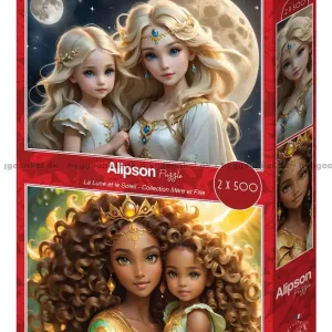 Mor och dotter Månen och solen, 2x500 bitar - Endast idag