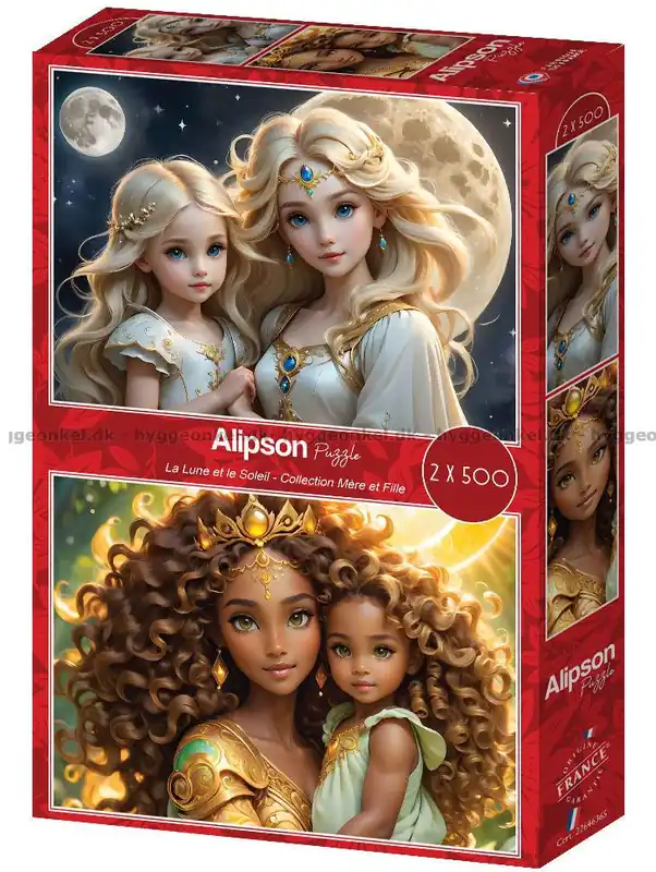 Mor och dotter Månen och solen, 2x500 bitar - Endast idag