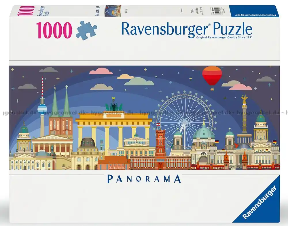 Natt i Berlin - Panorama, 1000 bitar - Beställ direkt