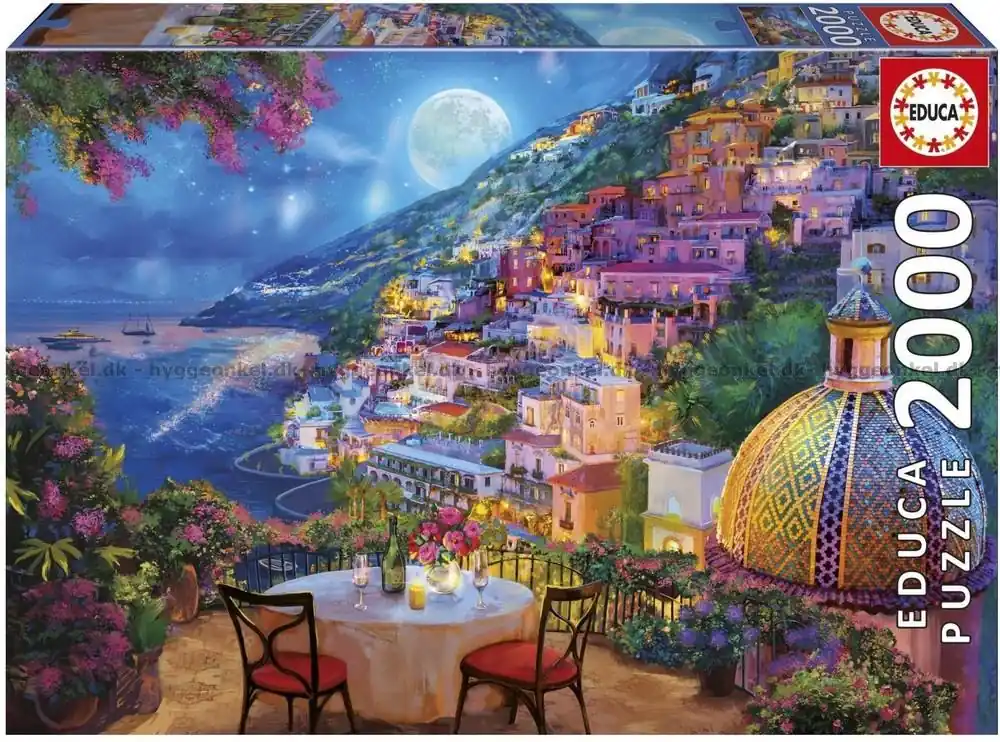 Mycket populär - Romantisk kväll i Positano, 2000 bitar
