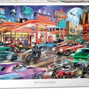 Route 66 Motorcyklar och månsken, 1000 bitar | Direkt från fabriken
