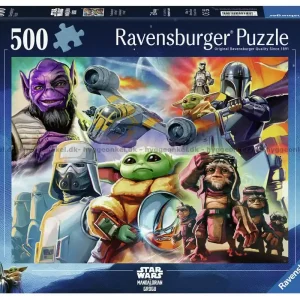Väl omtyckt | Star Wars Mandalorian och Baby Yoda, 500 bitar