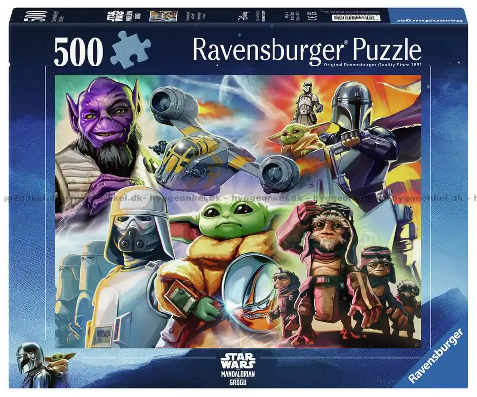 Väl omtyckt | Star Wars Mandalorian och Baby Yoda, 500 bitar