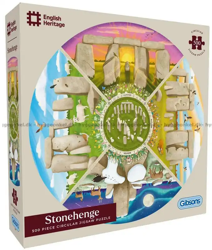 Stonehenge året runt - Rundt pussel, 500 bitar - Nyligen tillagt