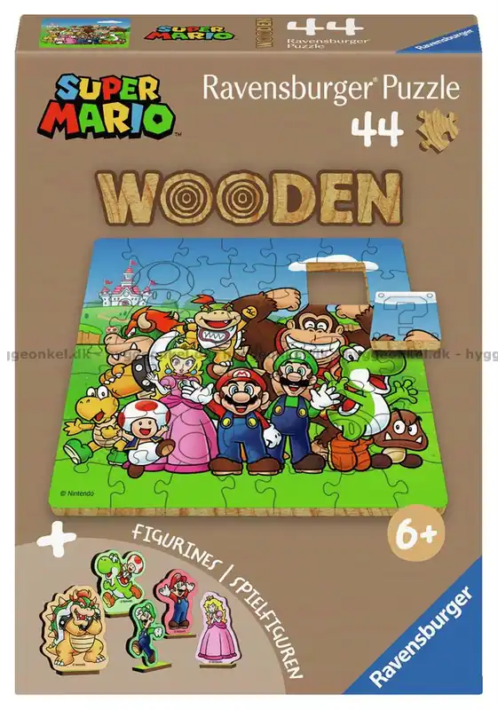 Rabatter | Super Mario - Träpussel, 44 bitar