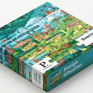 Sverige silhuetter Sverige, 1000 bitar | Skaffa nu