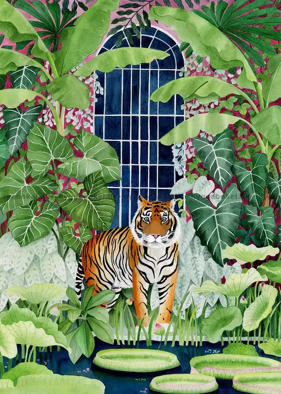 Tiger i den gröna oasen, 1000 bitar - Spara mer