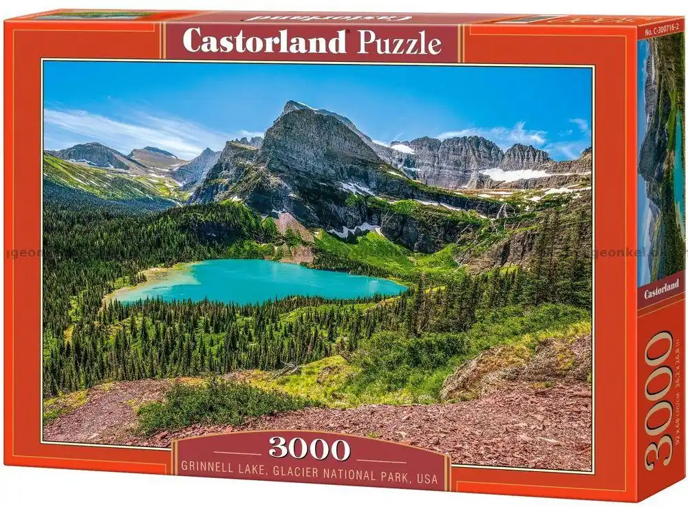 USA Glacier National Park - Grinnellsjön, 3000 bitar - Snabb frakt