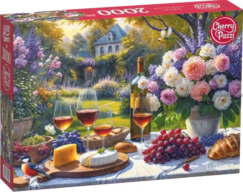 Vin och rosor i trädgården, 2000 bitar | Väl omtyckt