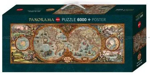 Passa på - Zigic Karta över världen - Panorama, 6000 bitar