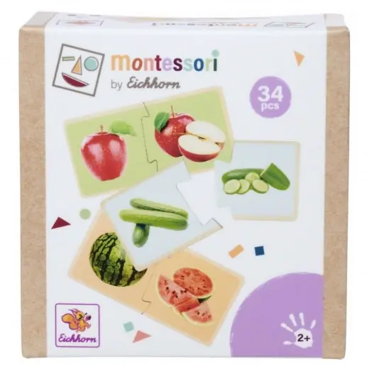 Montessori Pussel Frukt och grönsaker 34 Bitar | Slutrea