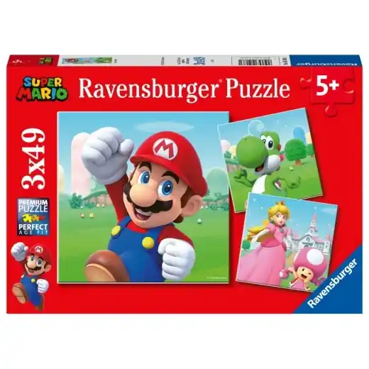 Ravensburger Pussel Super Mario 3x49 Bitar - Kan beställas online