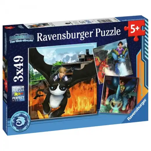 Begränsat antal | Ravensburger Pussel How To Train Your Dragons 3x49 Bitar